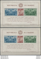 1945 San Marino Carducci MS 2v. MNH Sassone N. 6/7 - Sonstige & Ohne Zuordnung