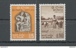 1951-54 Ceylon, Stanley Gibbons N. 429-30, 2 Alti Valori, MNH** - Andere & Zonder Classificatie