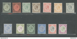 1922-33 BRITISH HONDURAS, Stanley Gibbons N. 124-37 - Serie Di 13 Valori - MH* - Sonstige & Ohne Zuordnung