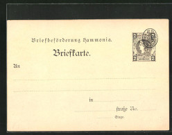 AK Private Stadtpost Hammonia Hamburg, Briefkarte 2 Pfg.  - Briefmarken (Abbildungen)
