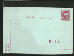 AK Lloyd Karte, Private Stadtpost Berlin, 2 Pfg.  - Briefmarken (Abbildungen)