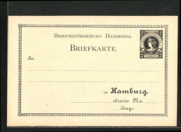 AK Briefkarte, Private Stadtpost Hammonia Hamburg, 2 Pfg.  - Briefmarken (Abbildungen)