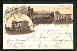 Lithographie Stöberhai B. Bad Lauterberg, Hotel Und Restaurant, Besitzer A. Panse, Brocken  - Bad Lauterberg