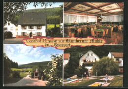 AK Bamberger Mühle Im Spessart, Gasthof-Pension Zur Bamberger Mühle, Innenansicht, Minigolfanlage  - Bamberg