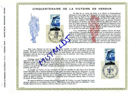 DEUX Rarissimes Feuillets PAC (précurseur De CEF) De 1966 CINQUANTENAIRE DE LA VICTOIRE DE VERDUN Dont Variante - 1960-1969