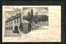 AK Veitshöchheim, Gasthaus Würzburger Hof, Pegasus-Gruppe, Schlossportal  - Wuerzburg