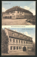 AK Rüdenhausen, Gasthaus Casteller Hof, Fürstl. Domäneamt  - Hof