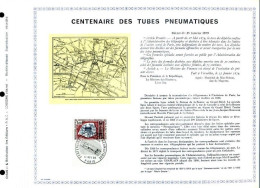 Rarissime Feuillet PAC (précurseur De CEF) De 1966 - CENTENAIRE DES TUBES PNEUMATIQUES - 1960-1969