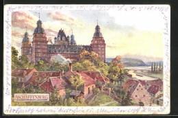 Künstler-AK Aschaffenburg, Schloss Johannisburg  - Aschaffenburg