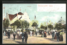 AK Düsseldorf, Ausstellung 1902, Partie An Der Festhalle  - Expositions