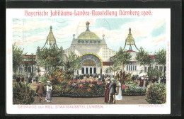 AK Nürnberg, Bayerische Jubiläums-Landes-Ausstellung 1906, Gebäude Der Kgl. Staatsausstellungen  - Ausstellungen