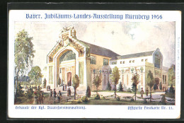 Künstler-AK Nürnberg, Bayer. Jubiläums-Landes-Ausstellung 1906, Gebäude Der Kgl. Staatsforstverwaltung  - Expositions