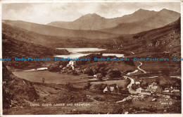 R058184 Capel Curig Lakes And Snowdon. Valentine. Photo Brown. 1931 - World