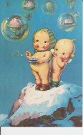''The Kewpies'' 2 Babies Standing On A Cloud Of Cream, Desert Bubbles  Déserts Glacé, Cake Joues Rouge,  Yeux Ronds 2 Sc - Kinder-Zeichnungen