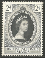CE-48 Solomon Islands Couronnement Elizabeth II 1953 Coronation MH * Neuf CH - Royalties, Royals