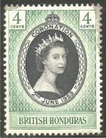 CE-43 British Honduras Couronnement Elizabeth II 1953 Coronation MH * Neuf CH - Familles Royales