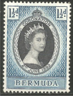 CE-38 Bermuda Couronnement Elizabeth II 1953 Coronation MH * Neuf CH - Koniklijke Families