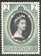 CE-39 Dominica Couronnement Elizabeth II 1953 Coronation MH * Neuf CH - Royalties, Royals