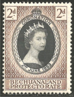 CE-35 Bechuanaland Couronnement Elizabeth II 1953 Coronation MH * Neuf CH - Familles Royales