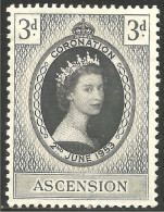 CE-31 Ascension Couronnement Elizabeth II 1953 Coronation MH * Neuf CH - Familles Royales