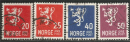 BL-68 Norway 4 Stamps Blason Armoiries Coat Arms Wappen Stemma Lion Lowe Leone - Stamps
