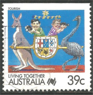 BL-7 Australie Blason Armoiries Coat Arms Wappen Stemma Kangourou Kangaroo Emeu Emu - Sellos