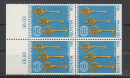 Schweizer Ämter / BIT, Michel-Nr. 110 Postfrisch ** Im 4er-Block - Dienstmarken