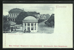 Mondschein-AK Franzensbad, Franzensbrunnen Und Kursaal  - Tchéquie