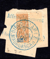 Madagascar 1904 30Cc Bisect With Affranchissement Handstamp Fine Used. - Nuevos