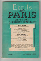 ECRITS DE PARIS No 120 Novembre 1954 Michel Dacier - Autres & Non Classés