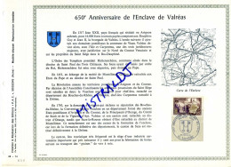 Rare Feuillet PAC (précurseur De CEF) De 1968 - 650è ANNIVERSAIRE DE L'ENCLAVE DE VALREAS - 1960-1969