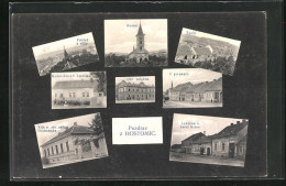 AK Hostomice, Lékárna A Hotel Krása, Kostel, Skola, Obc. Zálozna  - Czech Republic