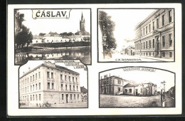 AK Caslav, C. K. Gymnasium, Dusíkovo Divadlo  - Czech Republic