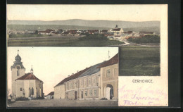 AK Cerhovice, Celkovy Pohled, Námestí, Kostel  - Czech Republic