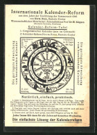 AK Internationale Kalender-Reform 1916, Vorschlag Von Herm. Rese  - Astronomy