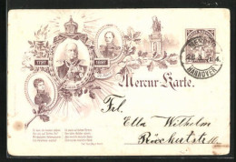 AK Mercur-Karte, Private Stadtpost, Kaiser Wilhelm I. Zwischen 1814 Und 1888, Ganzsache  - Royal Families