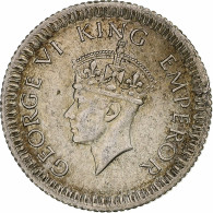 Inde Britannique, George VI, 1/4 Rupee, 1942, Calcutta, Argent, TTB+, KM:546 - Colonie