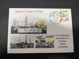 20-5-2024 (5 Z 37) GAZA War - Pro-Palestine Protesters In London, Paris & Vienna - Militaria