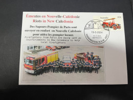 19-5-2024 (5 Z 27) (émeute) Riot In New Caledonia - Paris Firefighter Are Been To New Caledonia  (Pompier De Paris) - Sapeurs-Pompiers