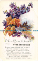 R057559 Greetings. With Best Wishes From Attleborough. Flowers. W. And K. 1927 - World
