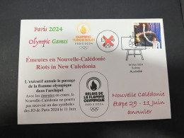 19-5-2024 (5 Z 27) (émeute) Riot In New Caledonia - The Paris Olympic Flame Will NOT Travel To New Caledonia On 11 June - Summer 2024: Paris