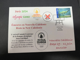 19-5-2024 (5 Z 27) (émeute) Riot In New Caledonia - The Paris Olympic Flame Will NOT Travel To New Caledonia On 11 June - Verano 2024 : París