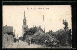 CPA Ailly-sur-Noye, La Rue De L`Eglise  - Ailly Sur Noye