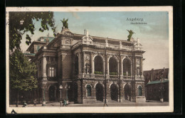AK Augsburg, Fassade Des Stadttheater  - Teatro