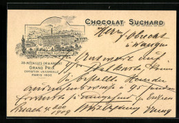 AK Lörrach, Reklame Für Chocolat Suchard, Fabrikansicht Lörrach, Paris Grand Prix 1900, Ganzsache  - Landwirtschaftl. Anbau
