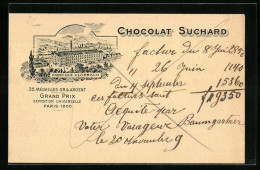 AK Lörrach, Reklame Für Chocolat Suchard, Fabrikansicht Lörrach, Paris Grand Prix 1900, Ganzsache  - Culturas