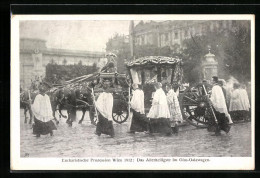 AK Wien, Eucharistische Prozession 1912, Das Allerheiligste Im Glas-Galawagen  - Autres & Non Classés