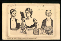 Künstler-AK Charles Dana Gibson: A Word To The Wise - Have A Book In Case You Are Bored, Frau Liest Im Buch  - Other & Unclassified