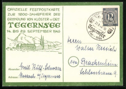 AK Tegernsee, Festpostkarte Zur 1200 Jahrfeier Der Gründung Von Kloster U. Ort Tegernsee 1946  - Tegernsee