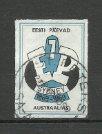 ESTLAND Estonia 1969 In Exile Poster Advertising Stamp ESTO Festival Sydney Australia O - Estonia